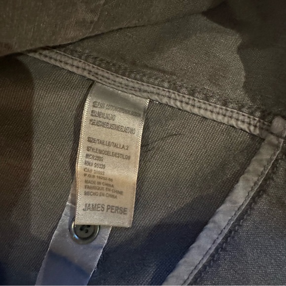 JAMES PERSE Men’s Relaxed Cotton Blazer Charcoal Size 2 Medium - Picture 3 of 5